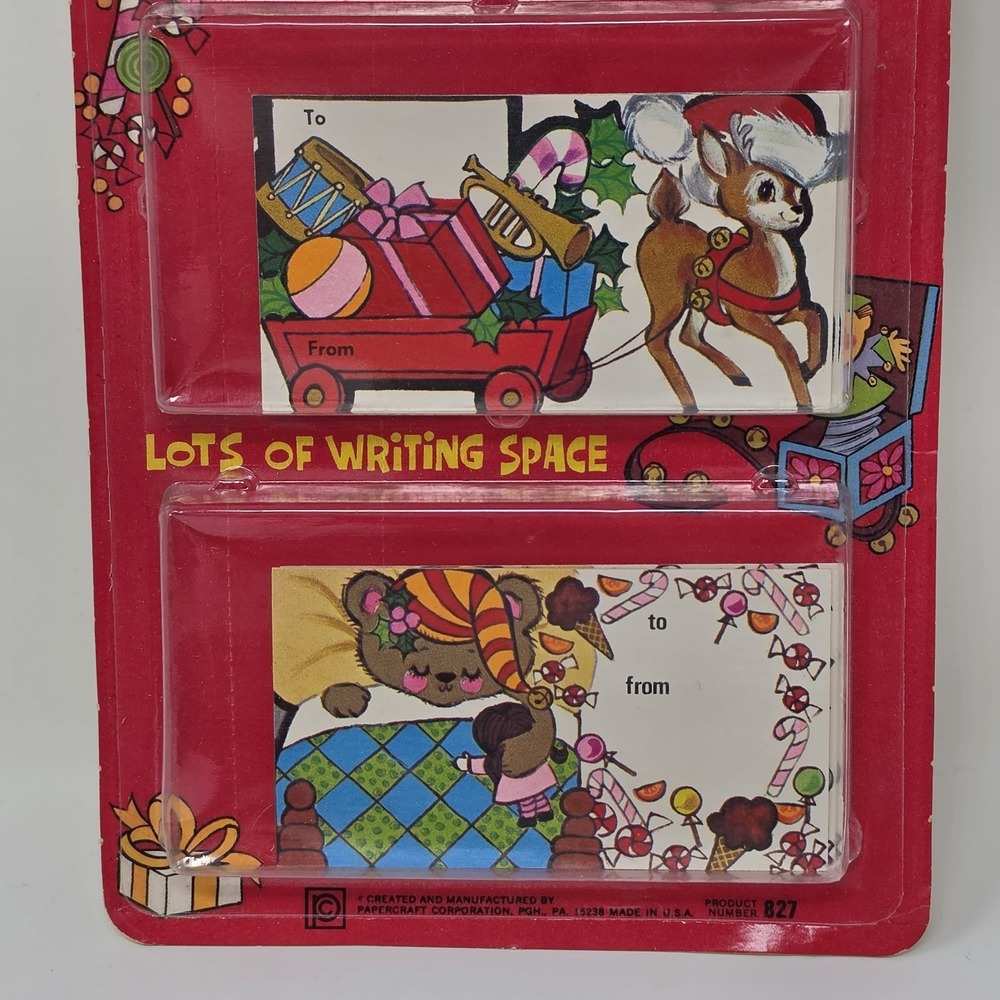 NOS 3 Packs Sealed Vintage Christmas Gift Tags Courier & Ives Cleo Papercraft - Picture 13 of 16